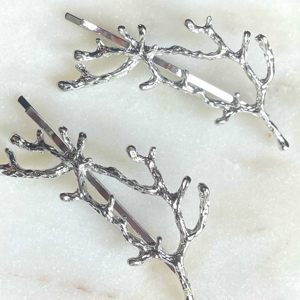 Anthropologie 2 Twig Hair Pins Clip